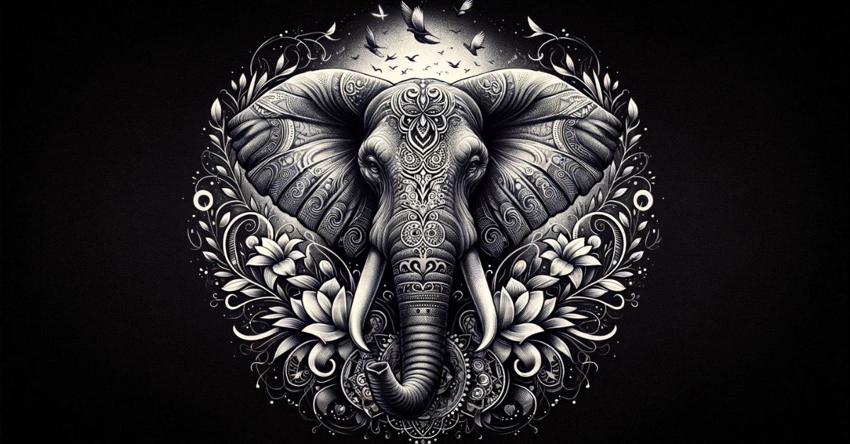 Beauitful elephant tattoo design