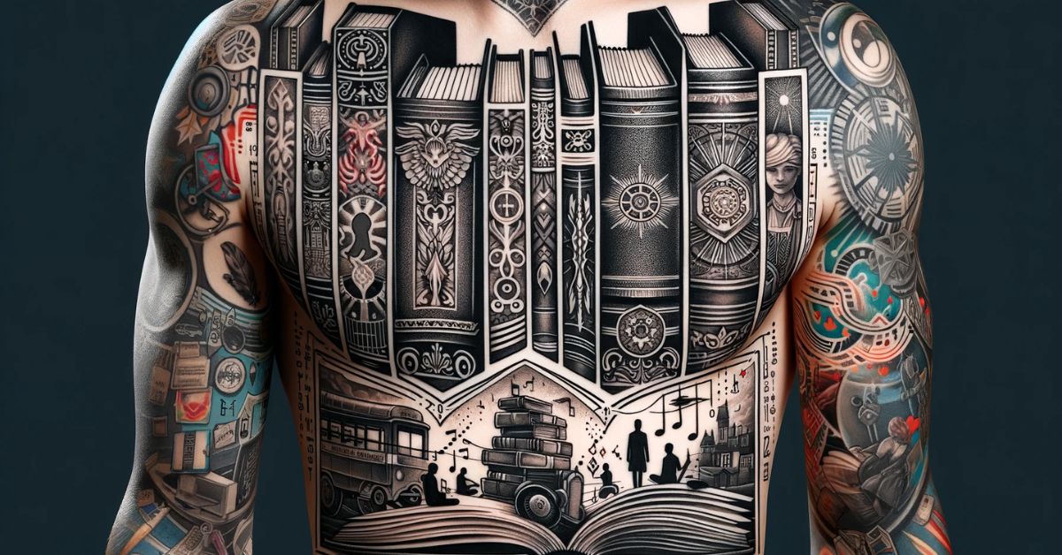 Incorporating Book Tattoo Ideas into a Larger Tattoo Theme