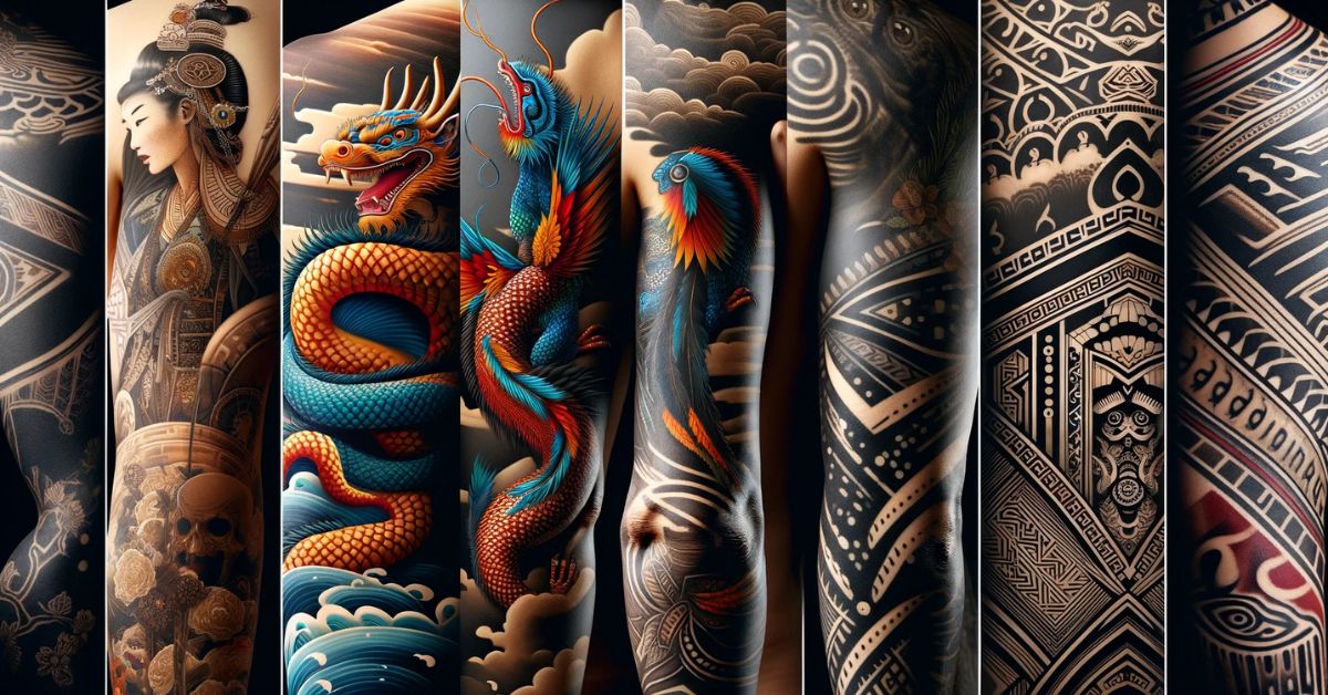 Japanese and maori tattoo designs