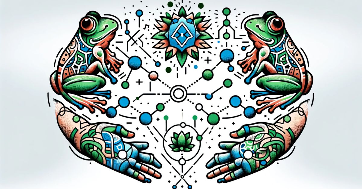 Matching frog tattoos