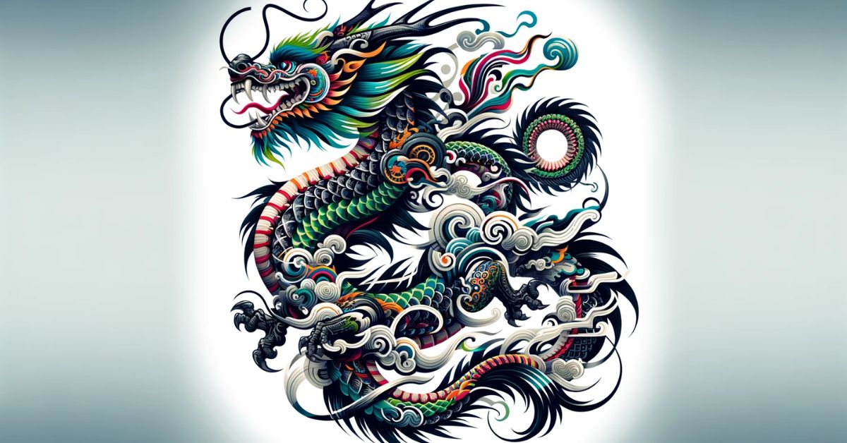 Modern interpretation of asian dragon