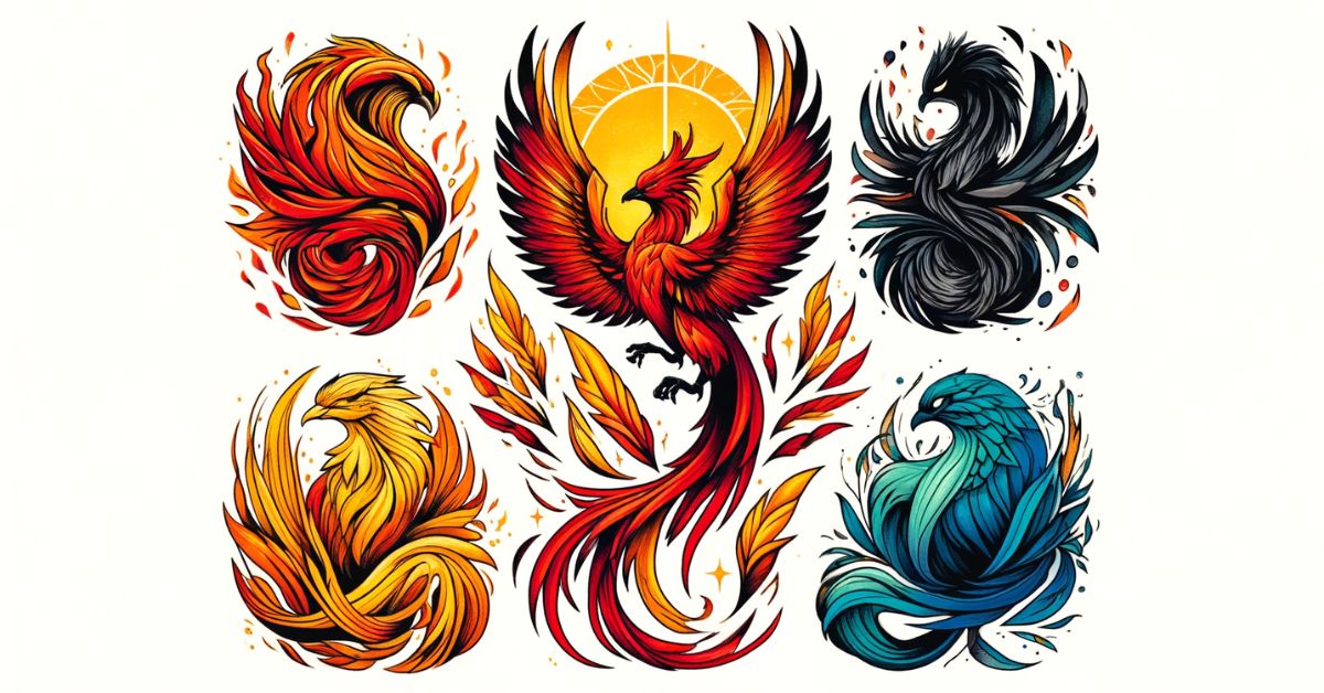 colors in phoenix tattoos