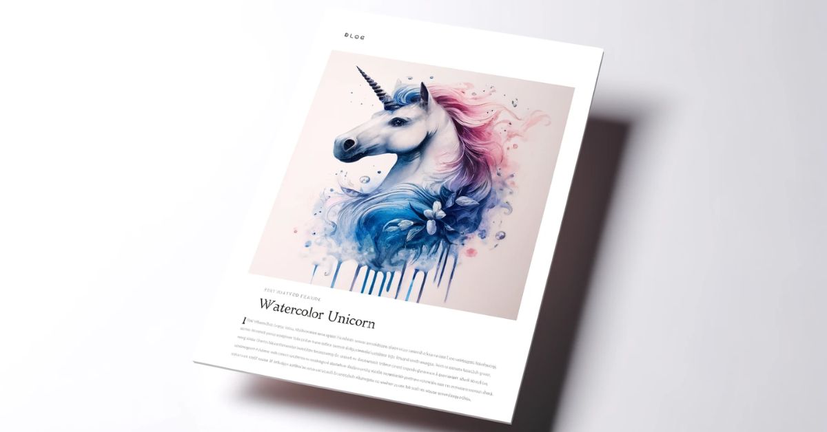watercolor unicorn tattoo design