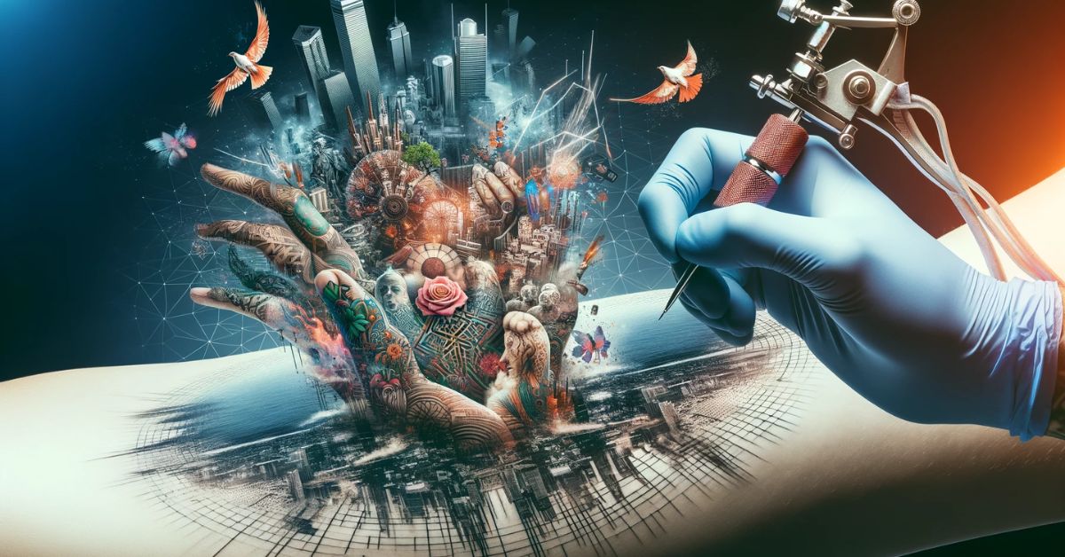 Microrealism tattoo graphic