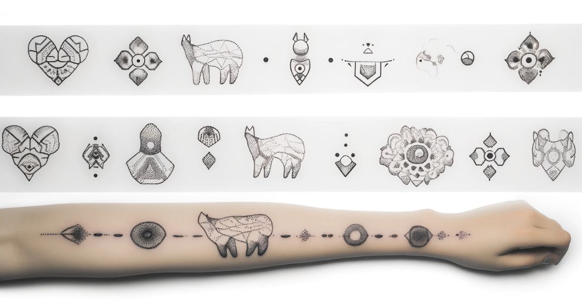 Minimalist Dotwork tattoos