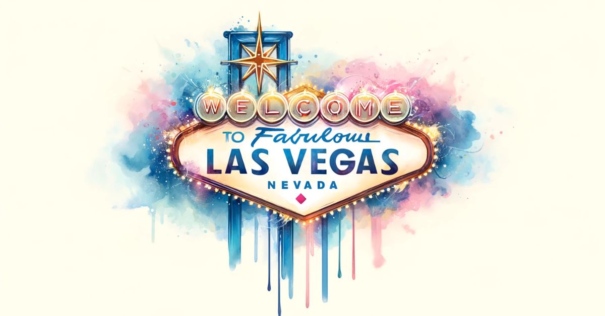 Water color Las Vegas sign tattoo
